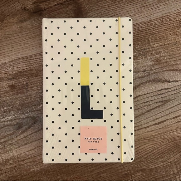 Kate Spade Take Note Large Leatherette Initial “L (Yellow)” Notebook - Picture 5 of 8